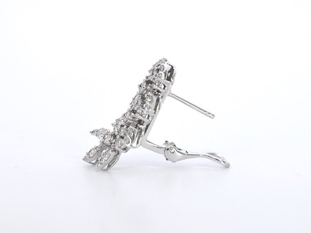 Witgouden oorbellen met natuurlijke diamanten 1.60 carat - afbeelding 7 van  10