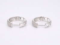 Witgouden oorbellen met natuurlijke diamanten - afbeelding 8 van  10