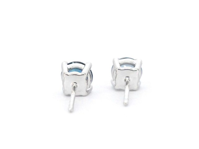 Witgouden oorbellen met topaas - afbeelding 9 van  11