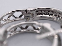 Witgouden oorbellen met zwarte diamant - afbeelding 9 van  9