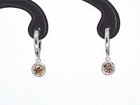 Witgouden oorbellen natuurlijke diamanten