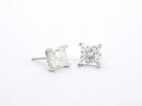 Witgouden oorbellen prinses diamant 4.00 ct - afbeelding 3 van  8