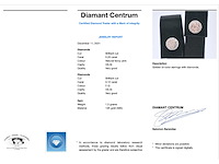 Witgouden oorbellen roze en witte natuurlijke diamant - afbeelding 3 van  8