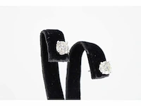 Witgouden oorbellen solitair diamant 1.00 ct - afbeelding 5 van  5