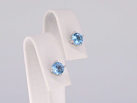 Witgouden oorbellen topaas - afbeelding 5 van  9