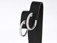 Witgouden oorhangers met 26 diamanten - afbeelding 4 van  9