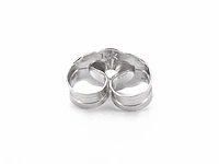 Witgouden oorhangers rij diamant - afbeelding 7 van  8
