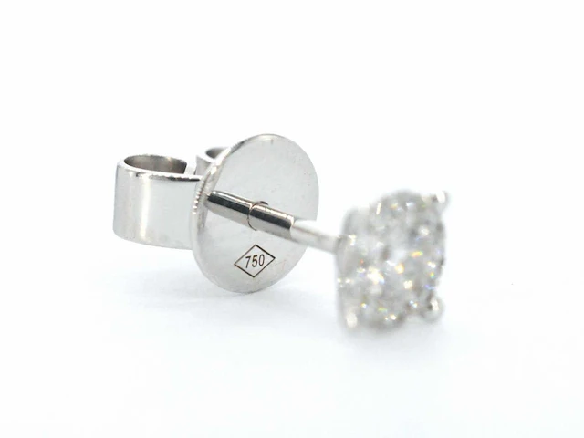 Witgouden oorknoppen diamant 0.30 ct - afbeelding 2 van  11