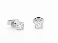 Witgouden oorknoppen diamant 0.30 ct - afbeelding 4 van  11