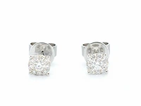 Witgouden oorknoppen diamant 0.30 ct - afbeelding 9 van  11