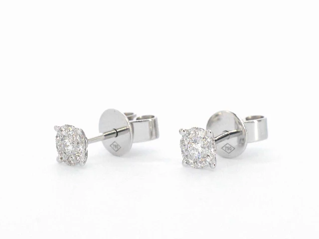 Witgouden oorknoppen diamant 0.30 ct - afbeelding 11 van  11