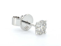 Witgouden oorknoppen met diamant - afbeelding 10 van  10