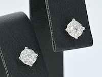 Witgouden oorknoppen met diamant - afbeelding 5 van  10