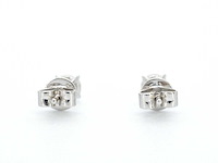 Witgouden oorknoppen met diamant - afbeelding 8 van  10