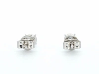 Witgouden oorknoppen met diamant - afbeelding 7 van  9