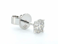 Witgouden oorknoppen met diamant - afbeelding 9 van  9