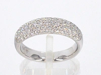 Witgouden pavé ring diamant 0.90 ct