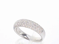 Witgouden pavé ring diamant 0.90 ct - afbeelding 6 van  11