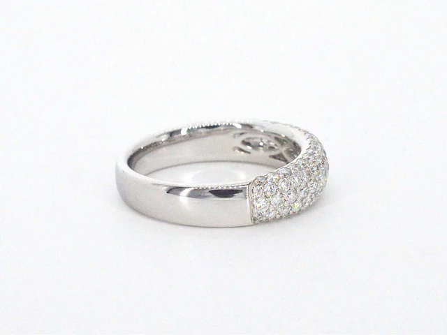 Witgouden pavé ring diamant 0.90 ct - afbeelding 8 van  11