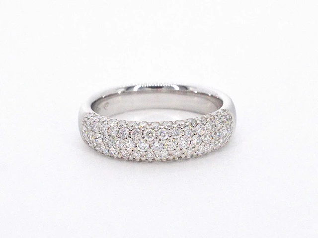 Witgouden pavé ring diamant 0.90 ct - afbeelding 9 van  11