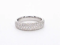 Witgouden pavé ring diamant 0.90 ct - afbeelding 9 van  11