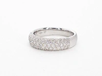 Witgouden pavé ring diamant 0.90 ct - afbeelding 11 van  11