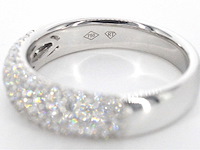 Witgouden pave ring met diamanten 0.90 carat - afbeelding 3 van  11