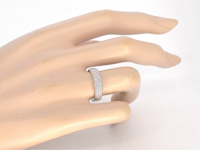 Witgouden pave ring met diamanten 0.90 carat - afbeelding 4 van  11