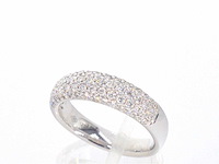 Witgouden pave ring met diamanten 0.90 carat - afbeelding 6 van  11