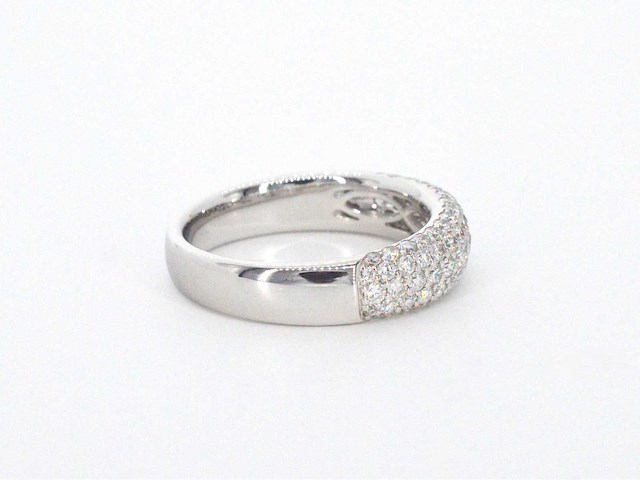 Witgouden pave ring met diamanten 0.90 carat - afbeelding 8 van  11