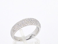Witgouden pave ring met diamanten 0.90 carat - afbeelding 5 van  10