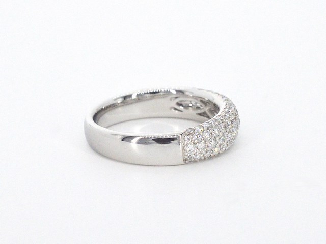 Witgouden pave ring met diamanten 0.90 carat - afbeelding 6 van  10