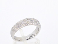 Witgouden pave ring met diamanten 0.90 carat - afbeelding 7 van  12