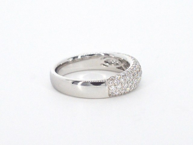 Witgouden pave ring met diamanten 0.90 carat - afbeelding 8 van  12