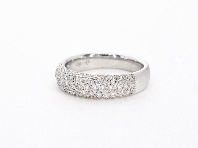 Witgouden pave ring met diamanten 0.90 carat - afbeelding 11 van  12