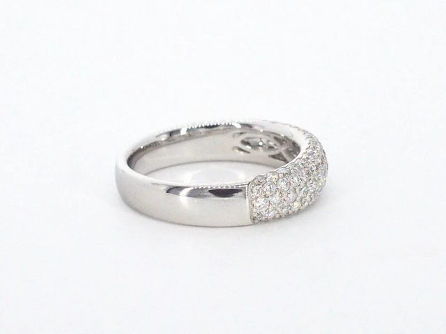 Witgouden pave ring met diamanten 0.90 carat - afbeelding 8 van  12