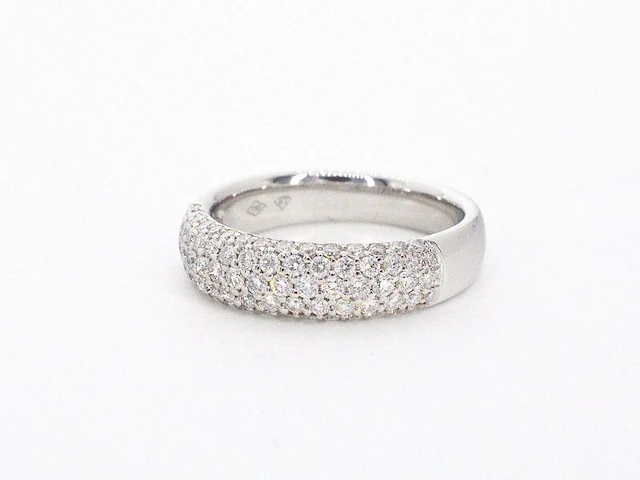 Witgouden pave ring met diamanten 0.90 carat - afbeelding 11 van  12