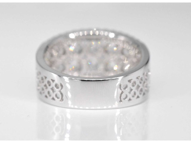 Witgouden pavé ring met diamanten - afbeelding 5 van  7