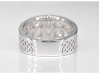 Witgouden pavé ring met diamanten - afbeelding 5 van  7