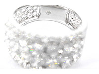 Witgouden pavé ring met diamanten - afbeelding 6 van  7