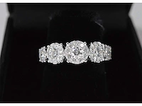 Witgouden rijring 5 entourage 1.00 ct - afbeelding 8 van  9
