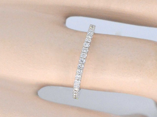 Witgouden rijring met briljant geslepen diamant - afbeelding 7 van  10