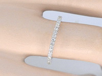 Witgouden rijring met briljant geslepen diamant - afbeelding 7 van  10