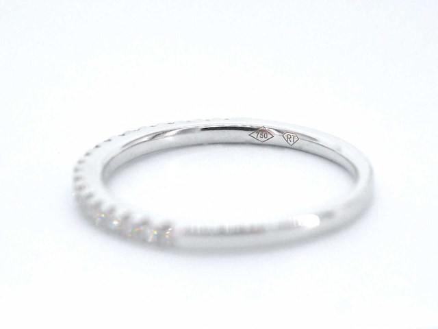 Witgouden rijring met briljant geslepen diamant - afbeelding 2 van  10