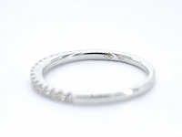 Witgouden rijring met briljant geslepen diamant - afbeelding 2 van  10