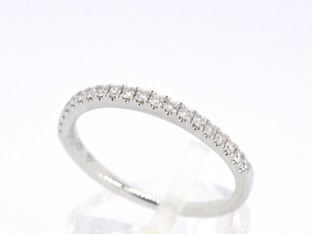 Witgouden rijring met briljant geslepen diamant - afbeelding 5 van  10
