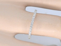 Witgouden rijring met briljant geslepen diamant - afbeelding 4 van  11