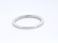 Witgouden rijring met briljant geslepen diamant - afbeelding 9 van  11