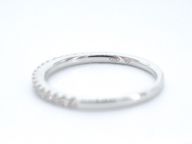 Witgouden rijring met briljant geslepen diamant - afbeelding 11 van  11