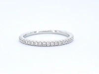Witgouden rijring met briljant geslepen diamant - afbeelding 8 van  11